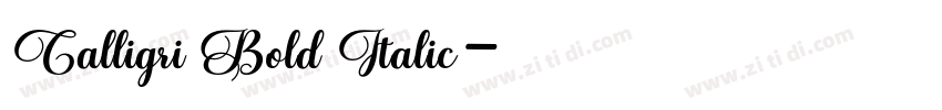 Calligri Bold Italic字体转换